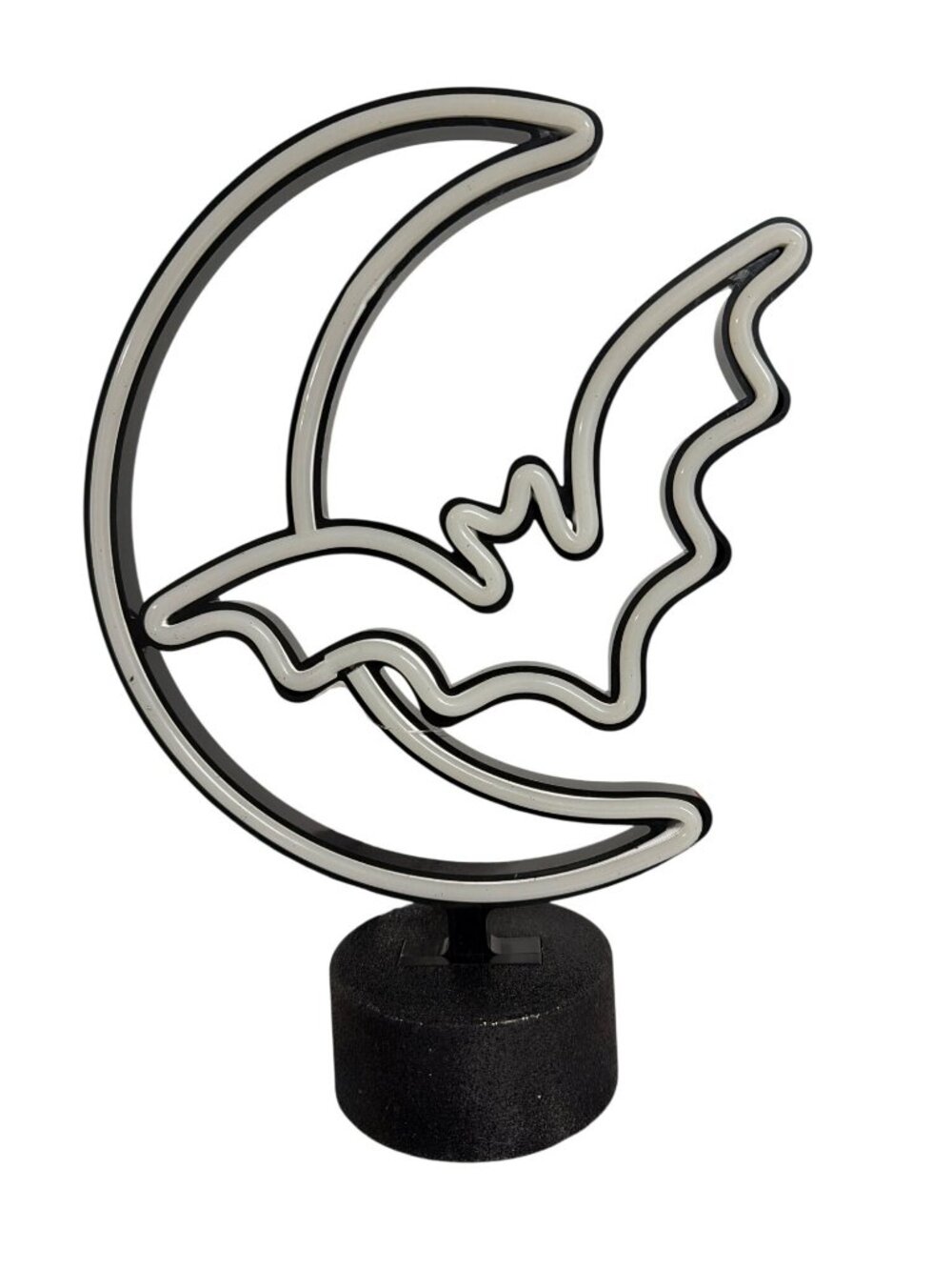 LED Bat & Crescent Moon Decorative Light Halloween Accent New